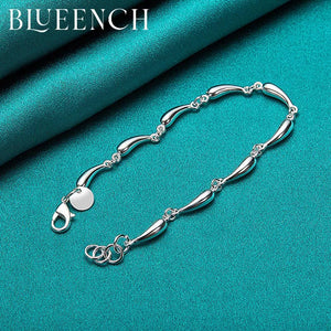 925 Silver Waterdrop Bracelet Women Wedding Fine Jewelry