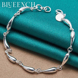 925 Silver Waterdrop Bracelet Women Wedding Fine Jewelry