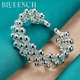 925 Silver Wide Face Bangles Bracelets For Women