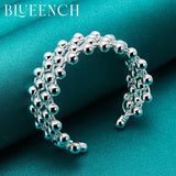 925 Silver Wide Face Bangles Bracelets For Women