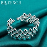 925 Silver Wide Face Bangles Bracelets For Women