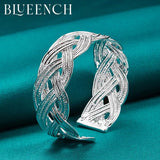 925 Silver Wide Braid Bangles for Women Wedding