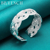 925 Silver Wide Braid Bangles for Women Wedding