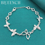 925 Silver Butterfly Bracelet for Wedding and Dating
