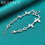 925 Silver Butterfly Bracelet for Wedding and Dating