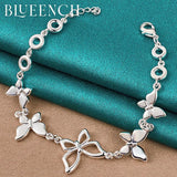 925 Silver Butterfly Bracelet for Wedding and Dating