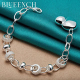 925 Silver Frosted Bracelet for Women's Wedding Party