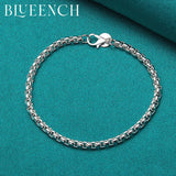 925 Sterling Silver Couple Bracelet Men Women Casual Jewelry