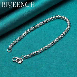 925 Sterling Silver Couple Bracelet Men Women Casual Jewelry