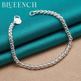 925 Sterling Silver Couple Bracelet Men Women Casual Jewelry