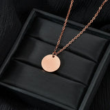 Bluelory 16mm Personalized Initials Name Round Necklace For Women