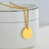 Bluelory 16mm Personalized Initials Name Round Necklace For Women