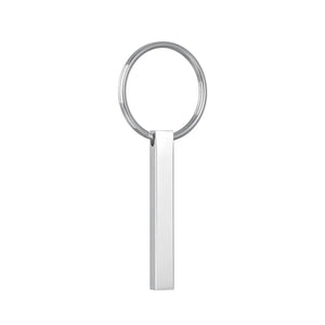 Personalized Name Birth Words Bar Keychains Stainless Steel DIY Bars Keyring