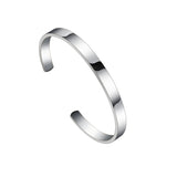 Bluelory 6mm Name Cuff Bracelets Personalized for Women Men