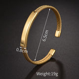 Bluelory Custom 8mm Stainless Steel Bangles Engrave ID Bar For Couple