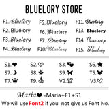 Bluelory Crystal Name Bracelets Rose Stainless Steel Women Men Jewelry