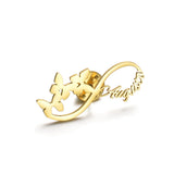 Stainless Steel Name Brooch Pin Personalized Jewelry Gift