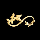 Stainless Steel Name Brooch Pin Personalized Jewelry Gift