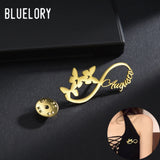 Stainless Steel Name Brooch Pin Personalized Jewelry Gift