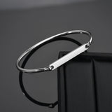 Bluelory Laser Engraved Names Bangles, 3 Stainless Steel Personalized Jewelry
