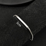Bluelory Stainless Steel Bracelets Engraved Name Date DIY Jewelry