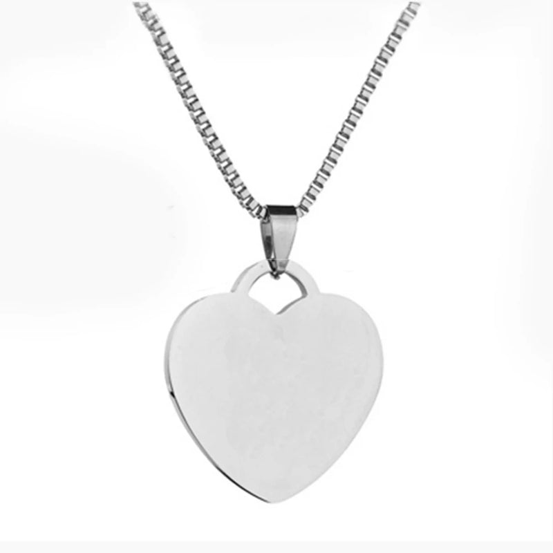 Engraved Stainless Steel Necklace for Mom Dad Kids