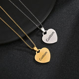 Engraved Stainless Steel Necklace for Mom Dad Kids