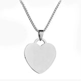 Engraved Stainless Steel Necklace for Mom Dad Kids