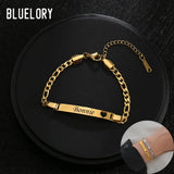Personalized Heart Name Bracelet with Engraved Names and Date