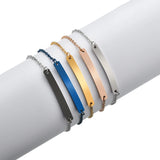 Personalized Stainless Steel Women Name Bar Bracelets