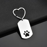 Bluelory Dog Tag Engrave Photo Name Keychains For Pets