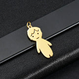 Personalized Kid's Name Necklace for Mom - Cartoon Boy Girl Jewelry