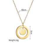 Bluelory Initials Name Necklace Stainless Steel Engrave Anniversary Date