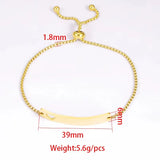 Bluelory Heart Name Bracelet Stainless Steel Adjustable