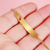 Bluelory Heart Name Bracelet Stainless Steel Adjustable