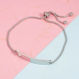 Bluelory Heart Name Bracelet Stainless Steel Adjustable