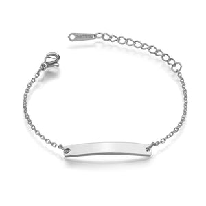 Personalized 12 Birthstone Baby Name Bracelet Stainless Steel Kids Jewelry