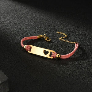 Custom Baby Name Date Bracelet Stainless Steel Heart Moon ID Bar Kid Gift