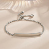 Personalized Child Name Bracelet Stainless Steel Engraved Names Date