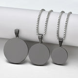 Personalized Engraved Photo Name Stainless Steel Pendant Necklace