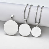 Personalized Engraved Photo Name Stainless Steel Pendant Necklace