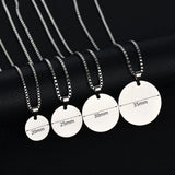 Personalized Engraved Photo Name Stainless Steel Pendant Necklace