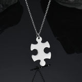 Personalized Puzzle Name Necklace Stainless Steel Couple Jewelry