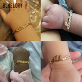 Personalized Stainless Steel Baby Kids Name Bracelets