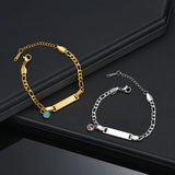 Personalized Stainless Steel Baby Name Bar Bracelets For Girl Boy