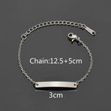 Personalized Stainless Steel Name Baby Bracelets Engraved Names Date Word