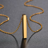 Bluelory Personalized Stainless Steel Women Name Necklaces Engraved Names Date