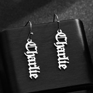 Personalized Women Stainless Steel Name Earring Stud Jewelry