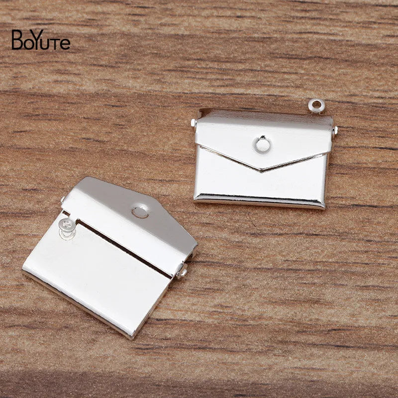 BoYuTe 15*20MM Envelope Photo Locket Pendant Vintage Charms