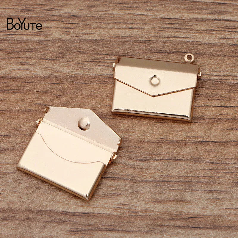BoYuTe 15*20MM Envelope Photo Locket Pendant Vintage Charms